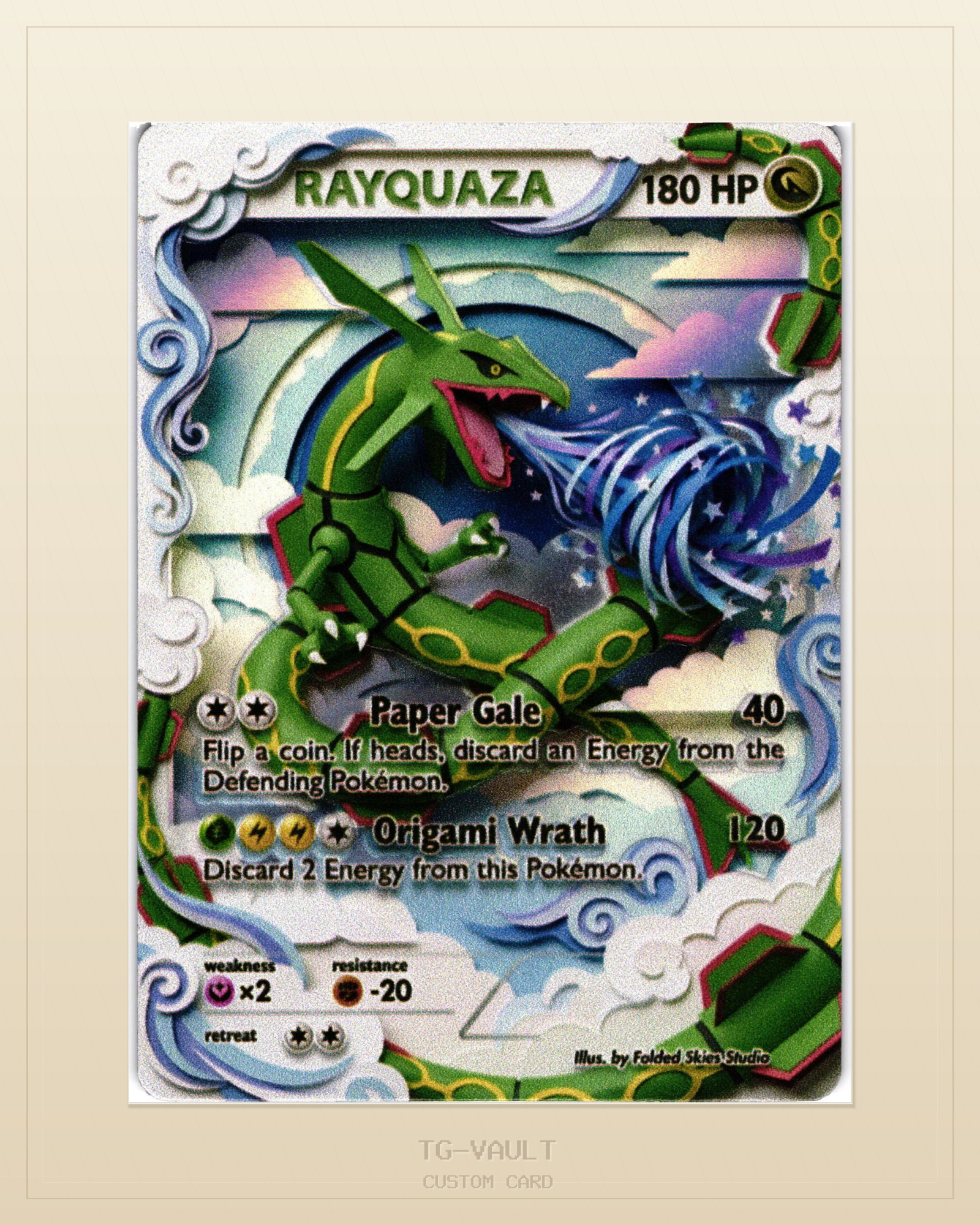 RAYQUAZA – PAPER-ART RAYQUAZA – PAPER-ART – verfügbar bei TG Vault