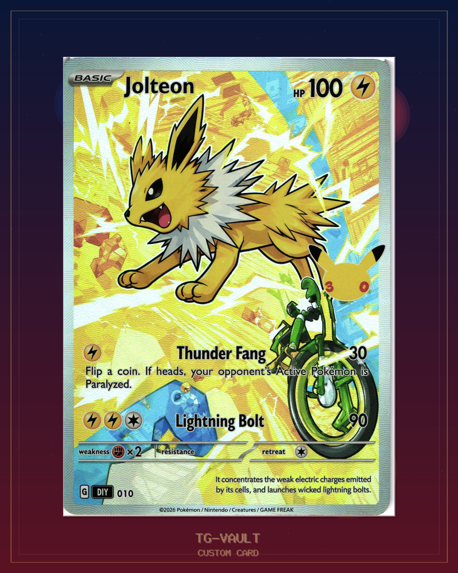 JOLTEON – 30TH ANNIVERSARY JOLTEON – 30TH ANNIVERSARY – aktuell ausverkauft bei TG Vault
