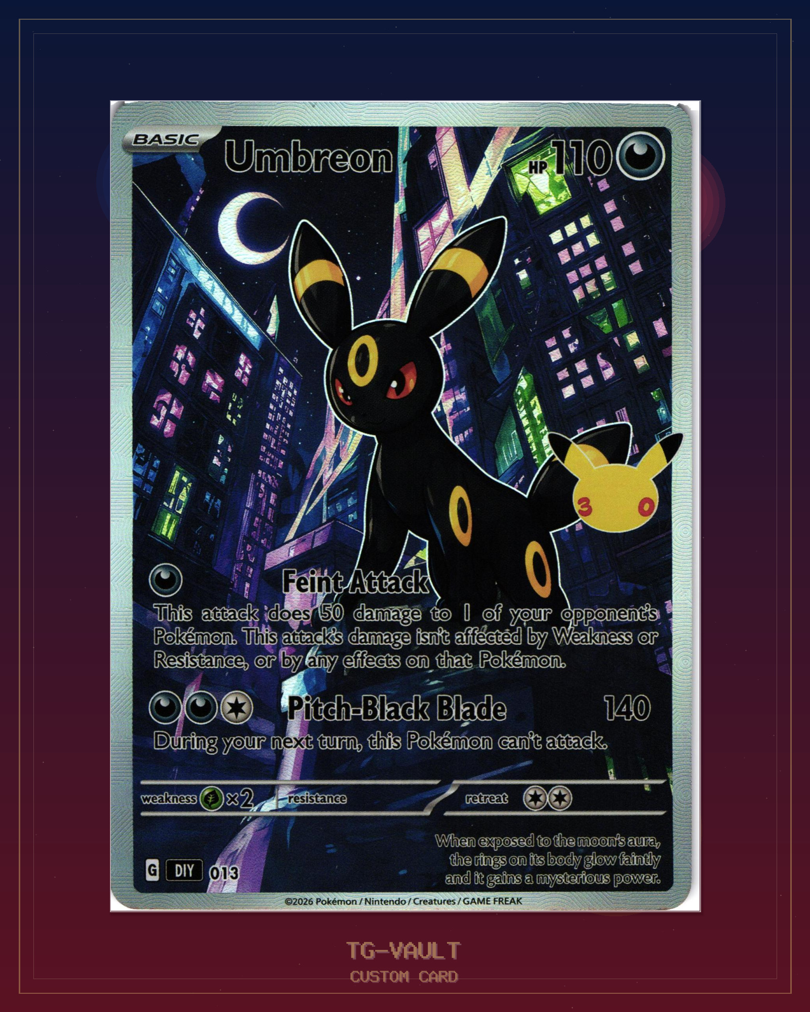 UMBREON – 30TH ANNIVERSARY UMBREON – 30TH ANNIVERSARY – aktuell ausverkauft bei TG Vault