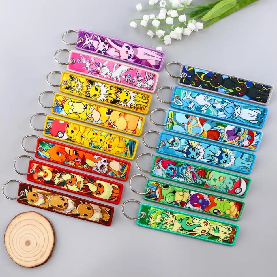 Kawaii Schlüsselanhänger bestickt – Pokémon Designs, 15 Varianten – Collector Gear bei TG Vault
